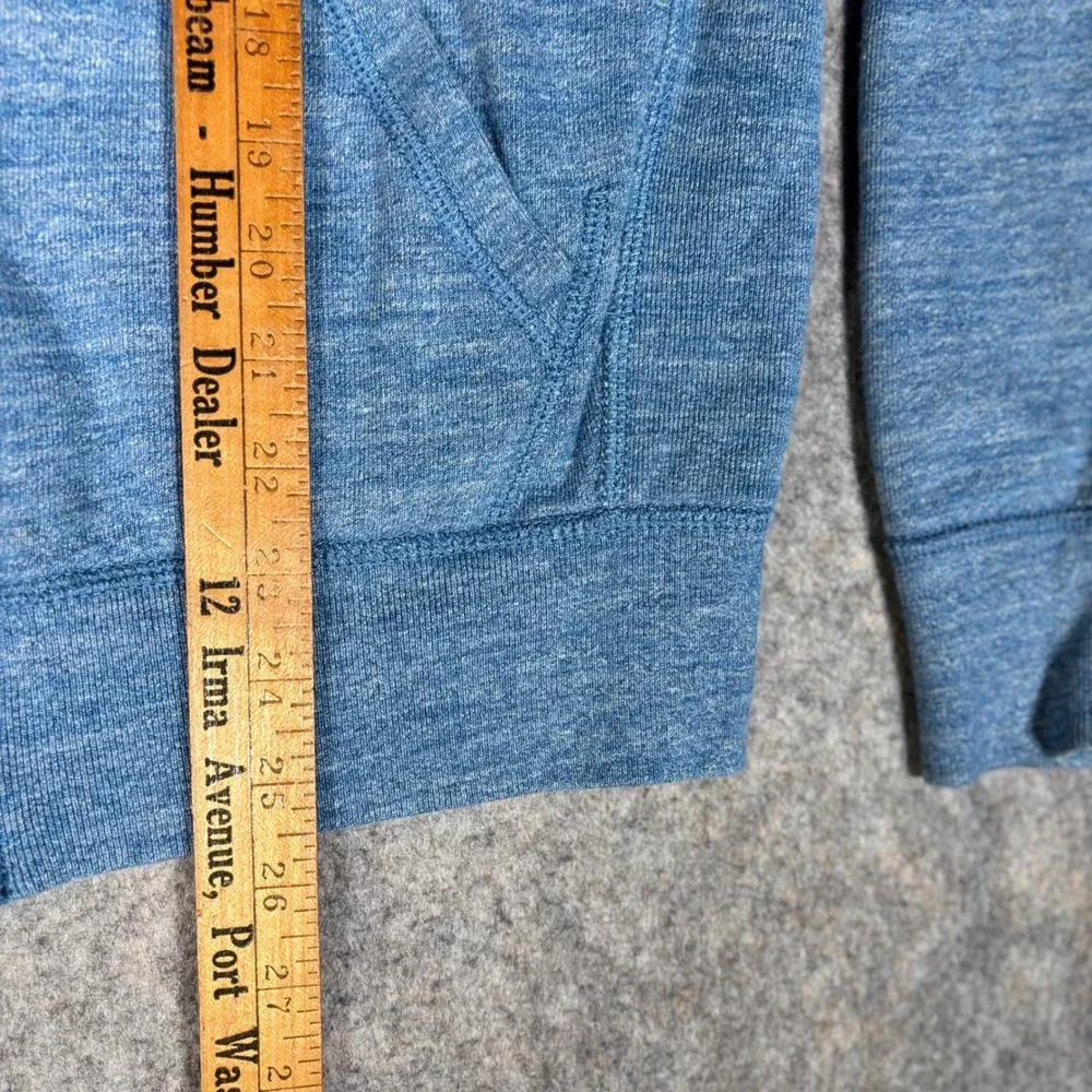Polo Ralph Lauren Zip Hoodie Mens Small Blue Heathered Pony Logo Sweatshirt